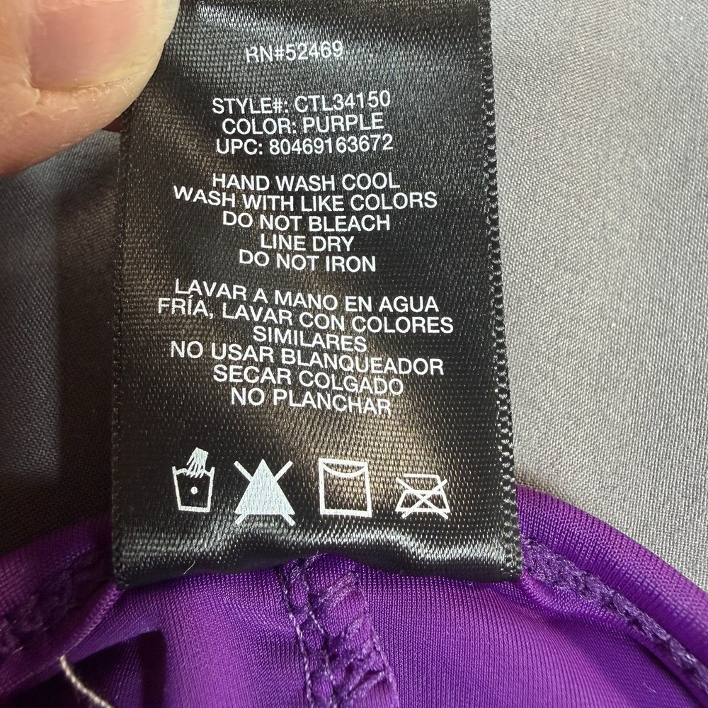 Catalina Women's One Piece Swimsuit Purple/Wine Size Medium New With Liner - Picture 4 of 6